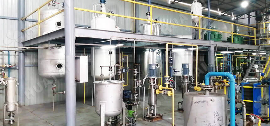 Batch type palm oil refinery plant
