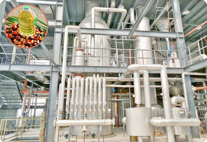 Palm oil deodorization tower
