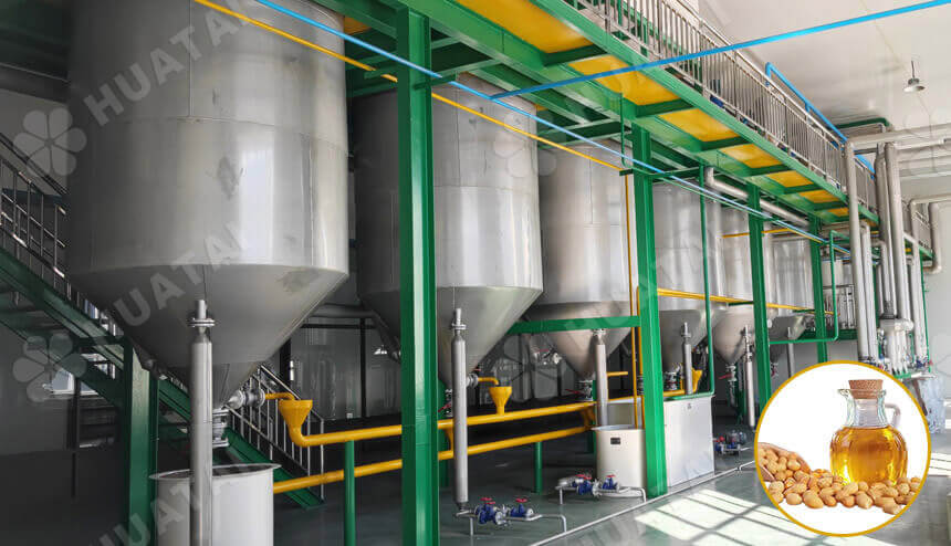 Large-scale peanut oil production line
