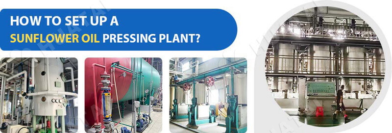 Sunflower oil production plant