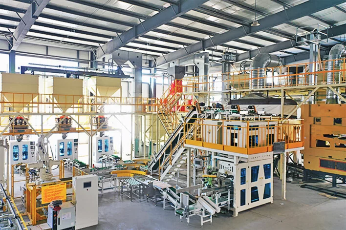 Complete seed packaging production line